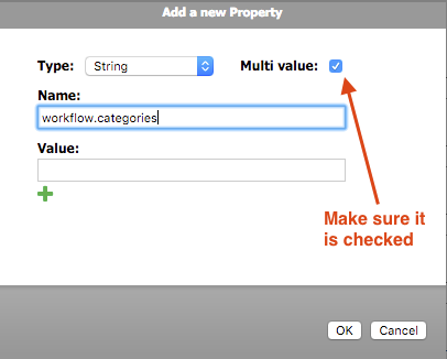 Screenshot adding multi-valued property